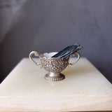 Silver Floral Match Holder