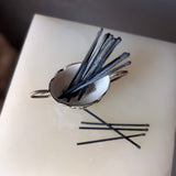 Silver Floral Match Holder