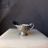 Silver Floral Creamer Match Holder